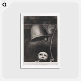 アートポストカード-A Edgar Poe (Un masque sonne le glas funebre) - オディロン ルドン Postcard.