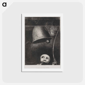 アートポストカード-A Edgar Poe (Un masque sonne le glas funebre) - オディロン ルドン Postcard.
