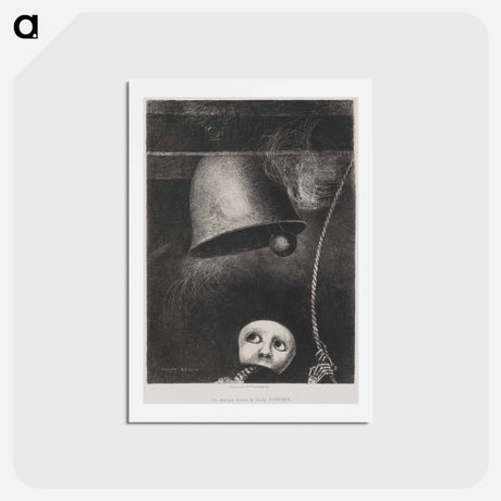 アートポストカード-A Edgar Poe (Un masque sonne le glas funebre) - オディロン ルドン Postcard.