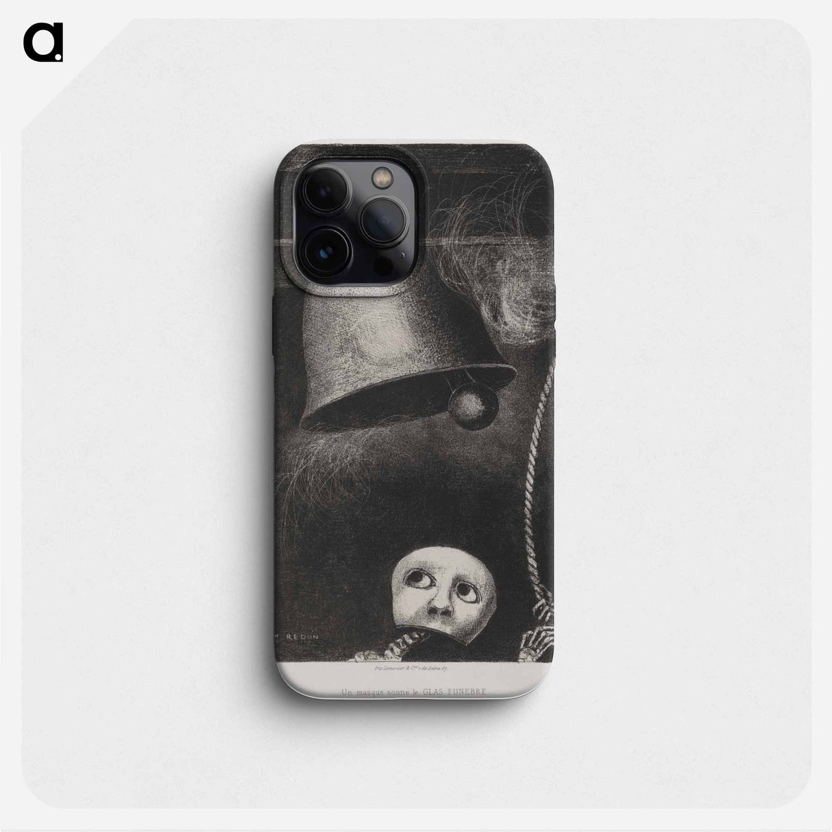 A Edgar Poe (Un masque sonne le glas funebre) - オディロン ルドン Phone Case.