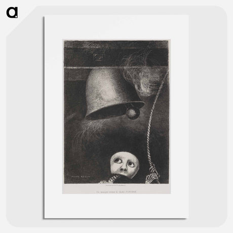 アートポスター-A Edgar Poe (Un masque sonne le glas funebre) - オディロン ルドン Poster.