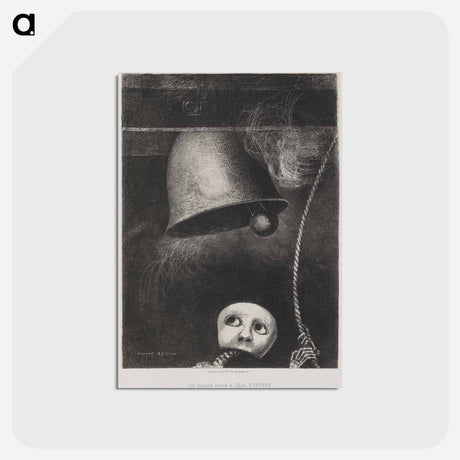 アートポストカード-A Edgar Poe (Un masque sonne le glas funebre) - オディロン ルドン Postcard.