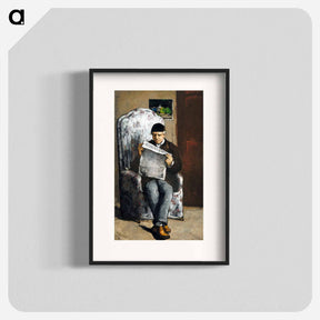 アートポスター-The Artist's Father, Reading "L'Événement" - ポール セザンヌ Poster.