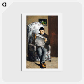 アートポストカード-The Artist's Father, Reading "L'Événement" - ポール セザンヌ Postcard.