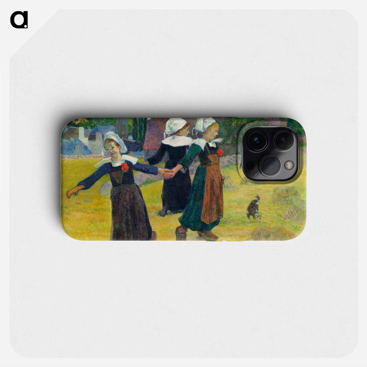 Breton Girls Dancing, Pont-Aven - ポール ゴーギャン Phone Case.