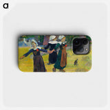 Breton Girls Dancing, Pont-Aven - ポール ゴーギャン Phone Case.