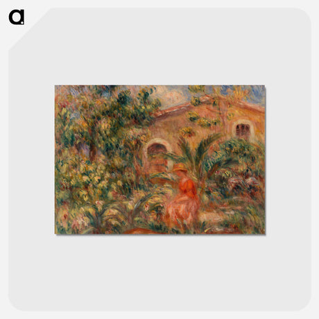 アートポストカード-Landscape with Woman and Dog - ピエール オーギュスト ルノワール Postcard.