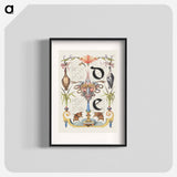 アートポスター-Guide for Constructing the Letters d and e from Mira Calligraphiae Monumenta
 - 書道のお手本 Poster.