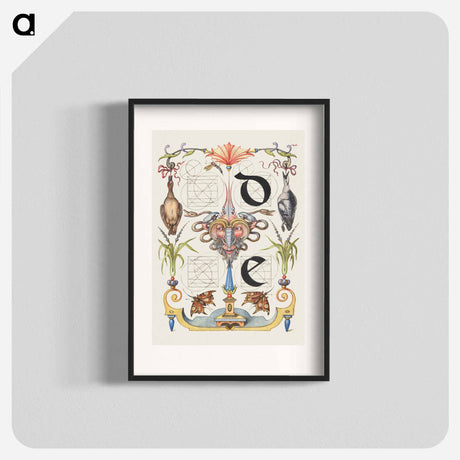 アートポスター-Guide for Constructing the Letters d and e from Mira Calligraphiae Monumenta
 - 書道のお手本 Poster.
