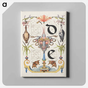 アートパネル-Guide for Constructing the Letters d and e from Mira Calligraphiae Monumenta
 - 書道のお手本 Canvas.