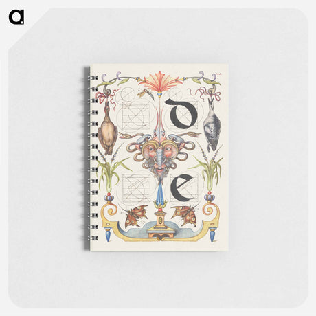 アートメモ帳-Guide for Constructing the Letters d and e from Mira Calligraphiae Monumenta
 - 書道のお手本 Memo.