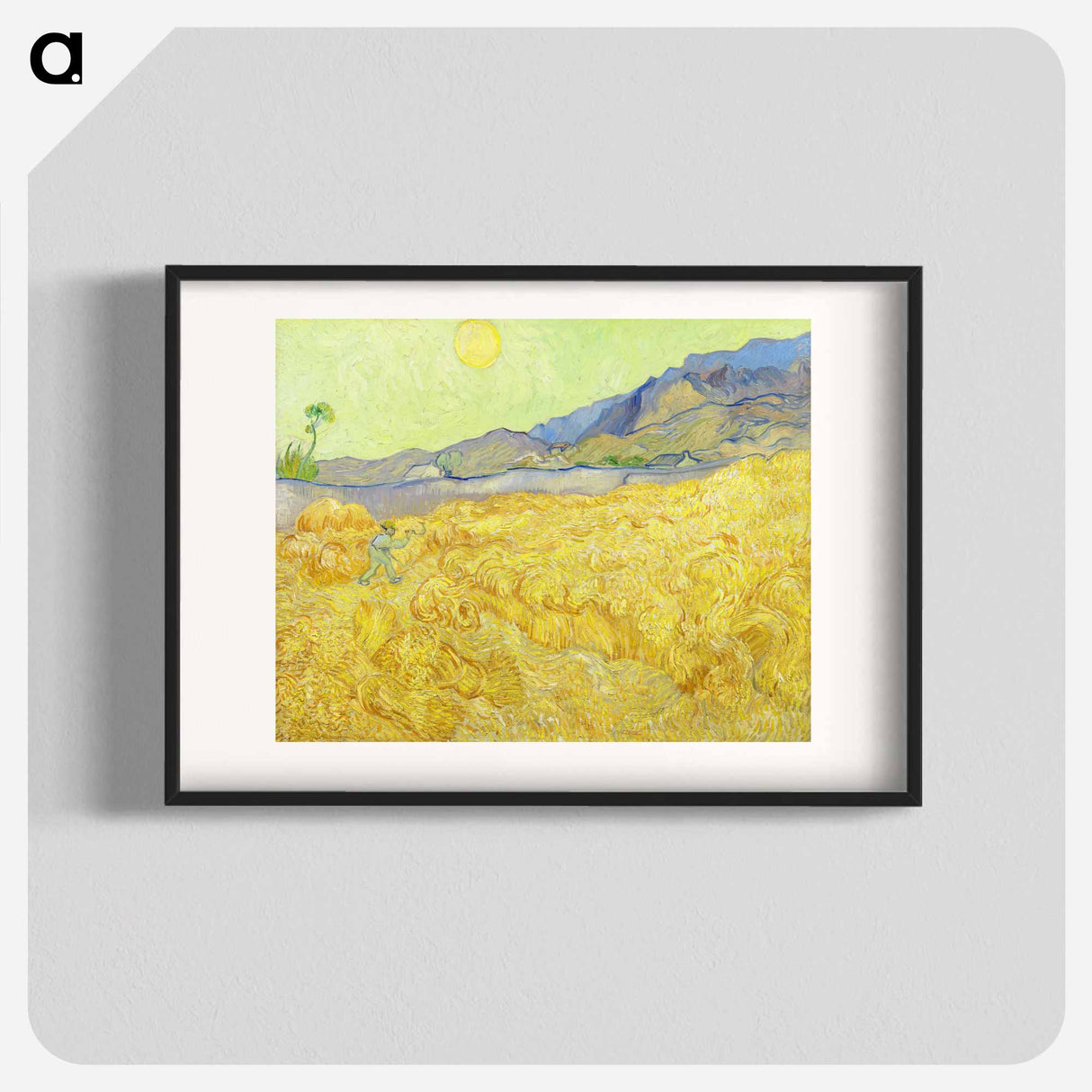 Wheatfield with a reaper - Vincent van Gogh Poster.