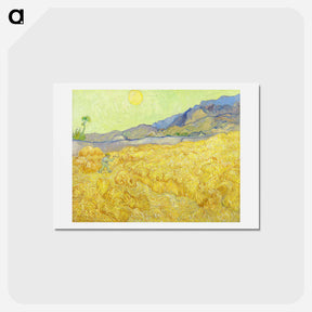 アートポストカード-Wheatfield with a reaper - フィンセント ファン ゴッホ Postcard.