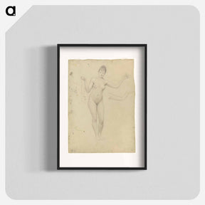 アートポスター-Standing Female Nude and Arm Study
 - ウィーン博物館 Poster.