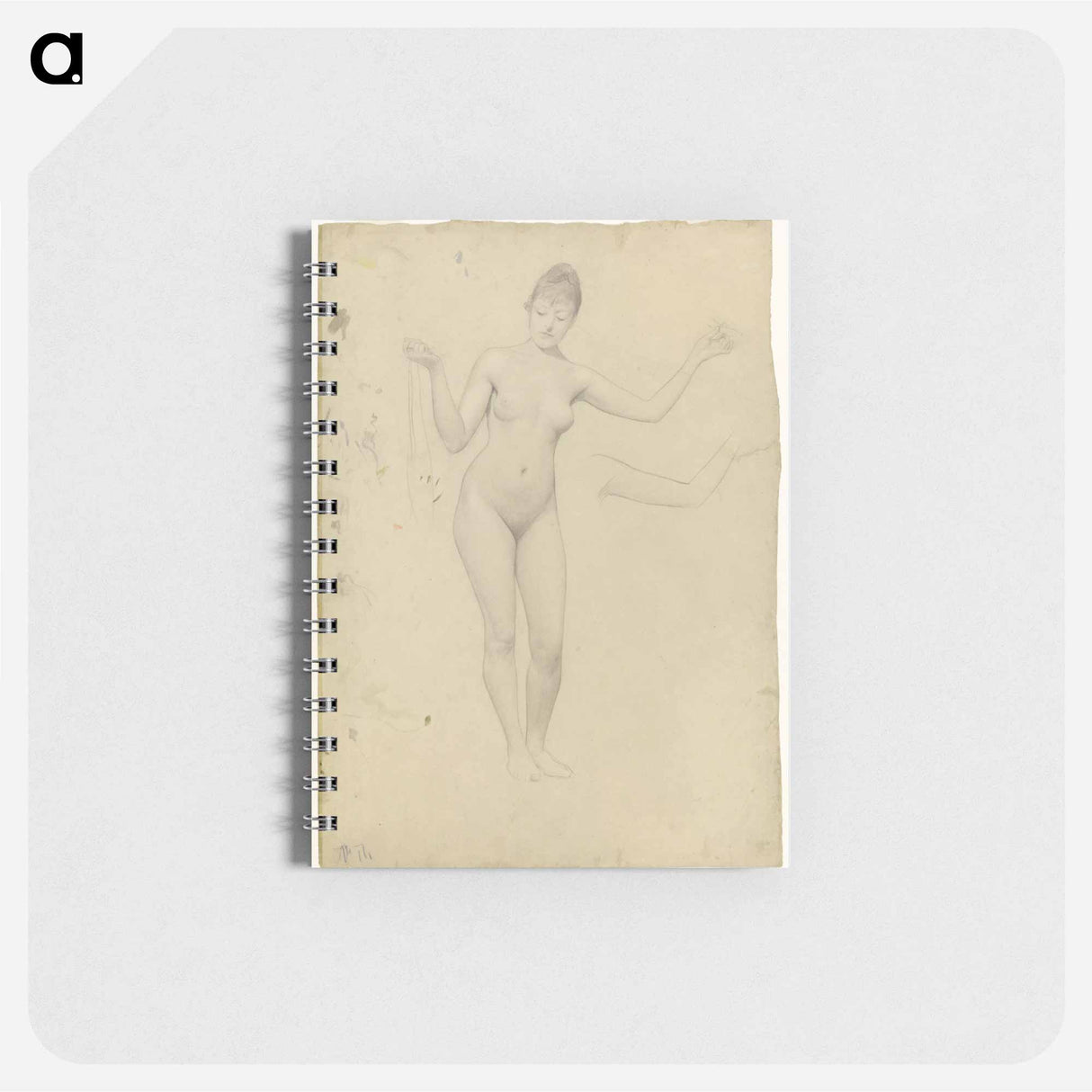 アートメモ帳-Standing Female Nude and Arm Study
 - ウィーン博物館 Memo.