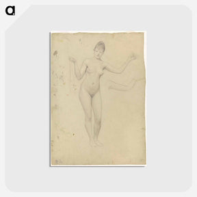 アートポストカード-Standing Female Nude and Arm Study
 - ウィーン博物館 Postcard.