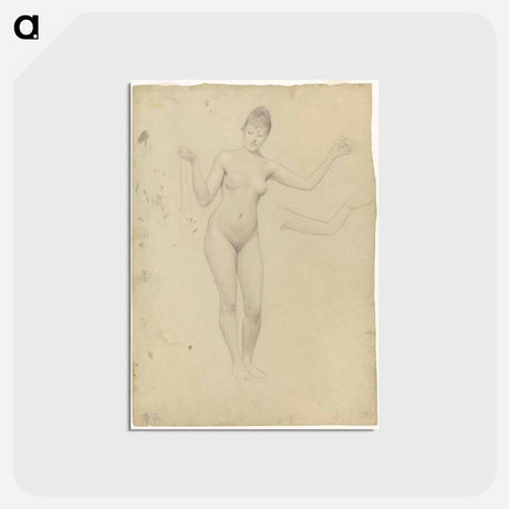 アートポストカード-Standing Female Nude and Arm Study
 - ウィーン博物館 Postcard.