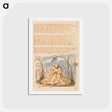 アートポストカード-The Book of Thel, Plate 7 - ウィリアム ブレイク Postcard.