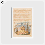 アートポストカード-The Book of Thel, Plate 7 - ウィリアム ブレイク Postcard.