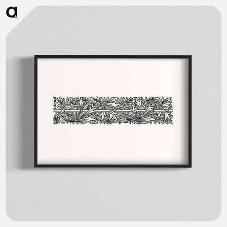 アートポスター-Love is Enough–Upright Border or Sidepiece Foliage entwined around a Pole - ウィリアム モリス Poster.