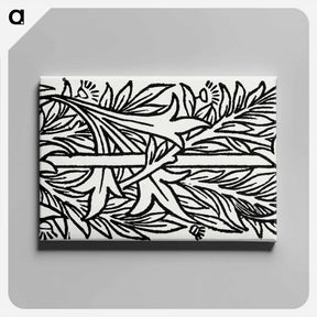 アートパネル-Love is Enough–Upright Border or Sidepiece Foliage entwined around a Pole - ウィリアム モリス Canvas.