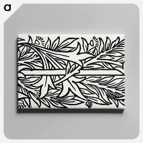 アートパネル-Love is Enough–Upright Border or Sidepiece Foliage entwined around a Pole - ウィリアム モリス Canvas.
