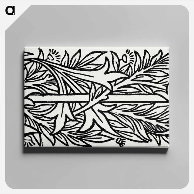 アートパネル-Love is Enough–Upright Border or Sidepiece Foliage entwined around a Pole - ウィリアム モリス Canvas.