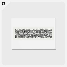アートポストカード-Love is Enough–Upright Border or Sidepiece Foliage entwined around a Pole - ウィリアム モリス Postcard.