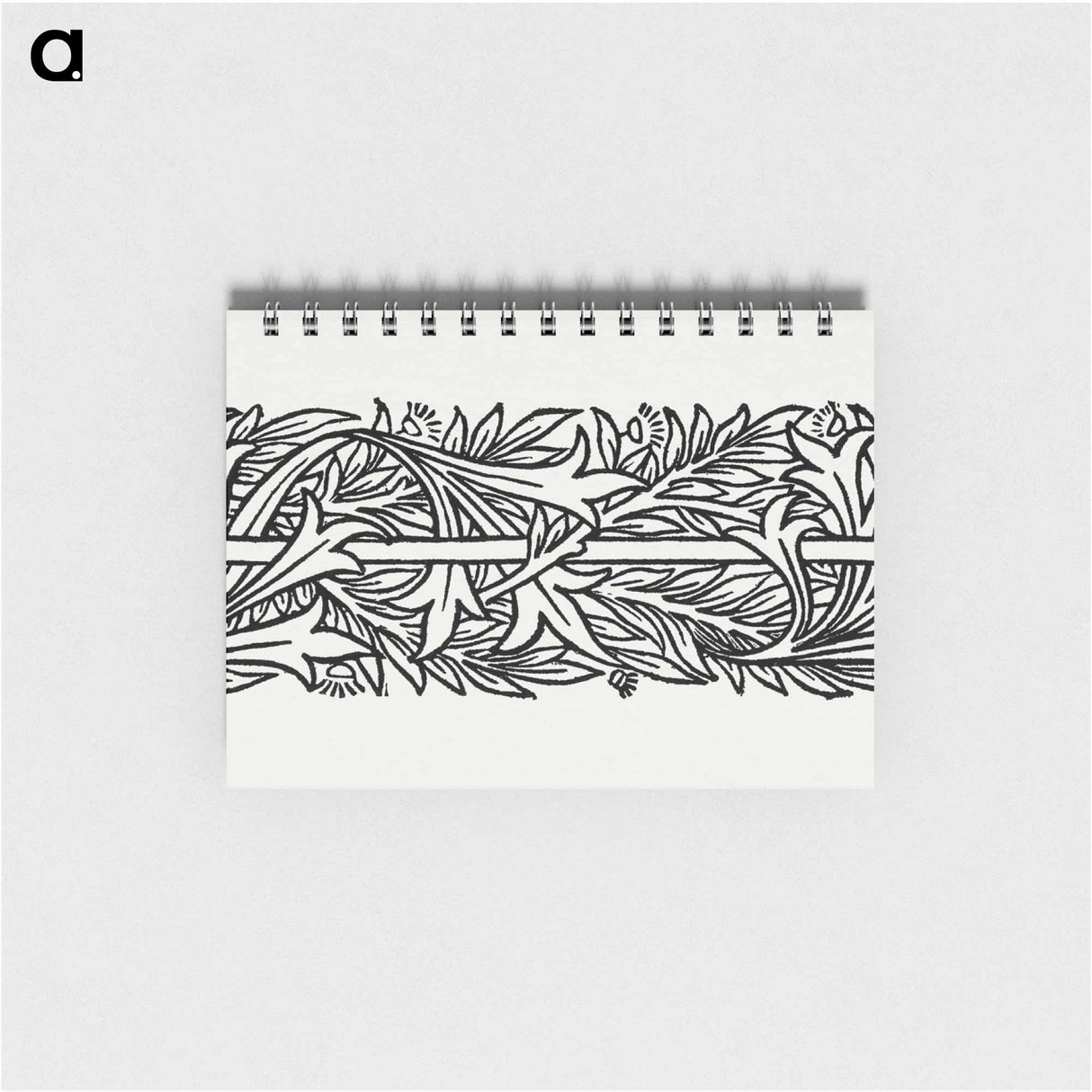 Love is Enough–Upright Border or Sidepiece Foliage entwined around a Pole - ウィリアム モリス Memo.