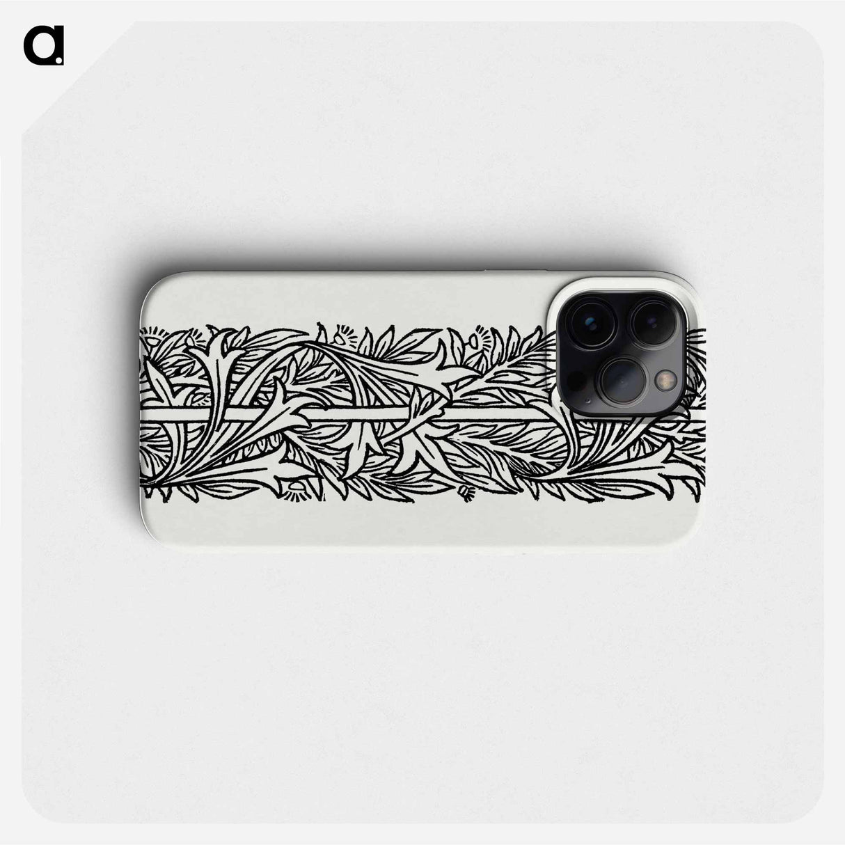 Love is Enough–Upright Border or Sidepiece Foliage entwined around a Pole - William Morris Phone Case.