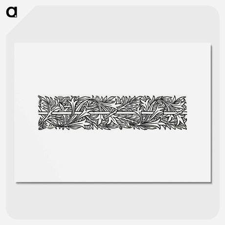 アートポスター-Love is Enough–Upright Border or Sidepiece Foliage entwined around a Pole - ウィリアム モリス Poster.