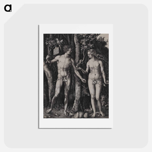 アートポストカード-Adam and Eve - アルブレヒト デューラー Postcard.