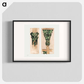 アートポスター-Bronze capitals for the interior of the Fouquet boutique - アルフォンス ミュシャ Poster.
