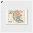 アートポストカード-Amerique du Nord - アンティーク地図 Postcard.