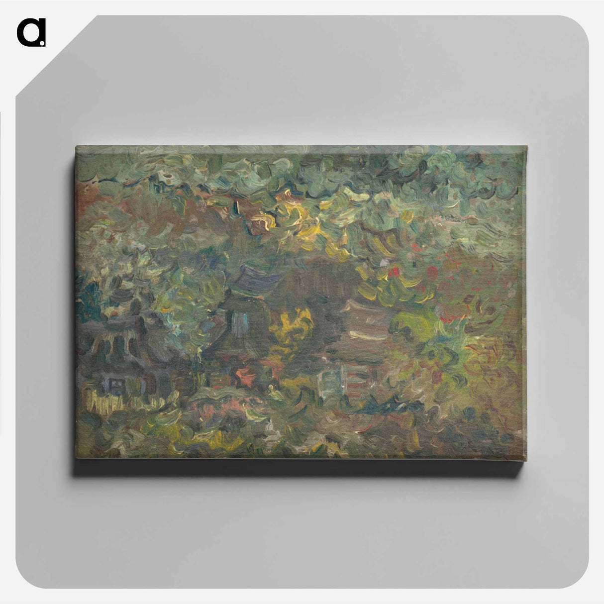 Little houses by the forest - アーノルド ピーター ワイズ クビンチャン Canvas.
