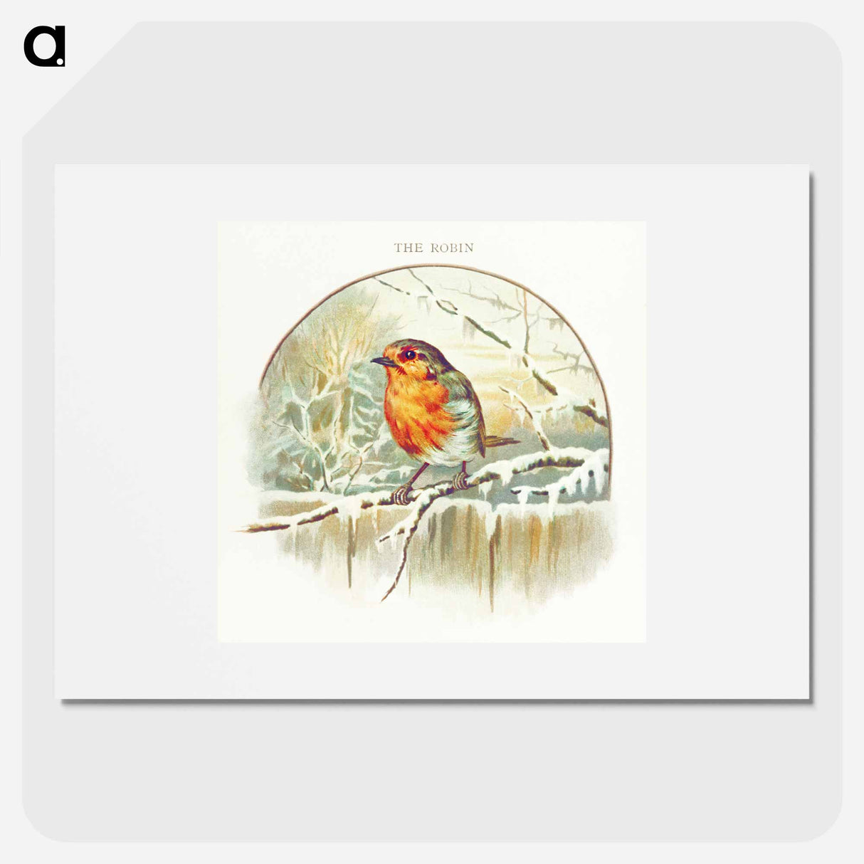 アートポスター-Winter Bird Illustration
 - 大英図書館 Poster.