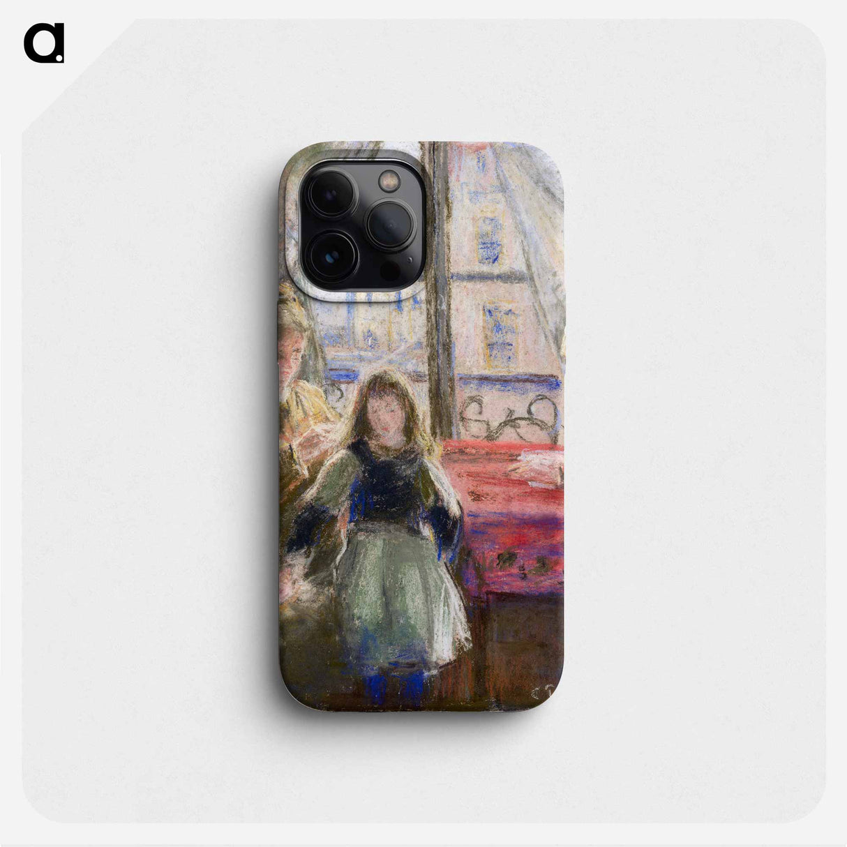 At the Window, rue des Trois Frères - カミーユ ピサロ Phone Case.