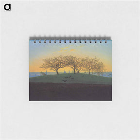 アートメモ帳-Hills and Ploughed Fields near Dresden - カスパー ダーヴィト フリードリヒ Memo.