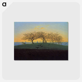 アートポストカード-Hills and Ploughed Fields near Dresden - カスパー ダーヴィト フリードリヒ Postcard.