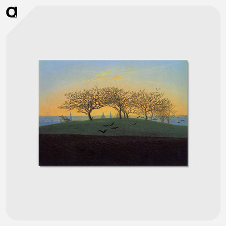 アートポストカード-Hills and Ploughed Fields near Dresden - カスパー ダーヴィト フリードリヒ Postcard.