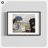 The Beach at Trouville - Claude Monet Poster.