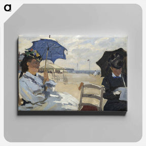 アートパネル-The Beach at Trouville - クロード モネ Canvas.