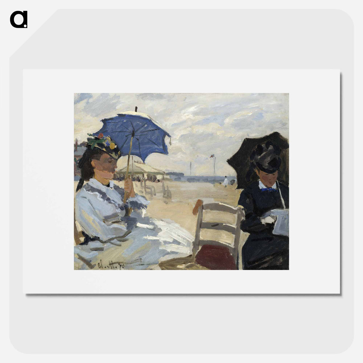 The Beach at Trouville - Claude Monet Poster.