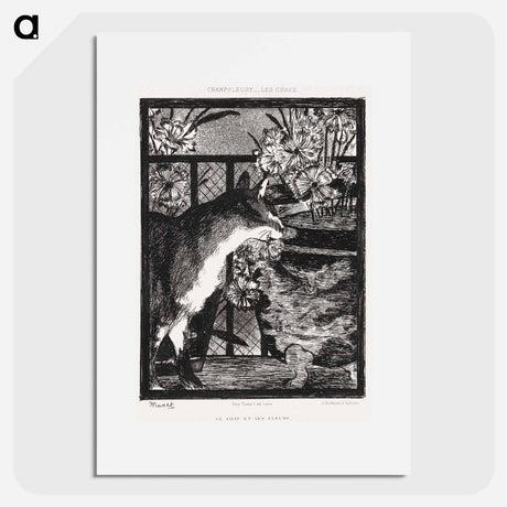 アートポスター-Les Chats - エドゥアール マネ Poster.