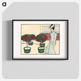 Woman in a rose garden - Edward Penfield Poster.