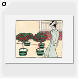 Woman in a rose garden - Edward Penfield Poster.