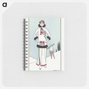 アートメモ帳-Costumes Parisiens, No. 51: Pour St. Moritz - ジョージ バービエ Memo.
