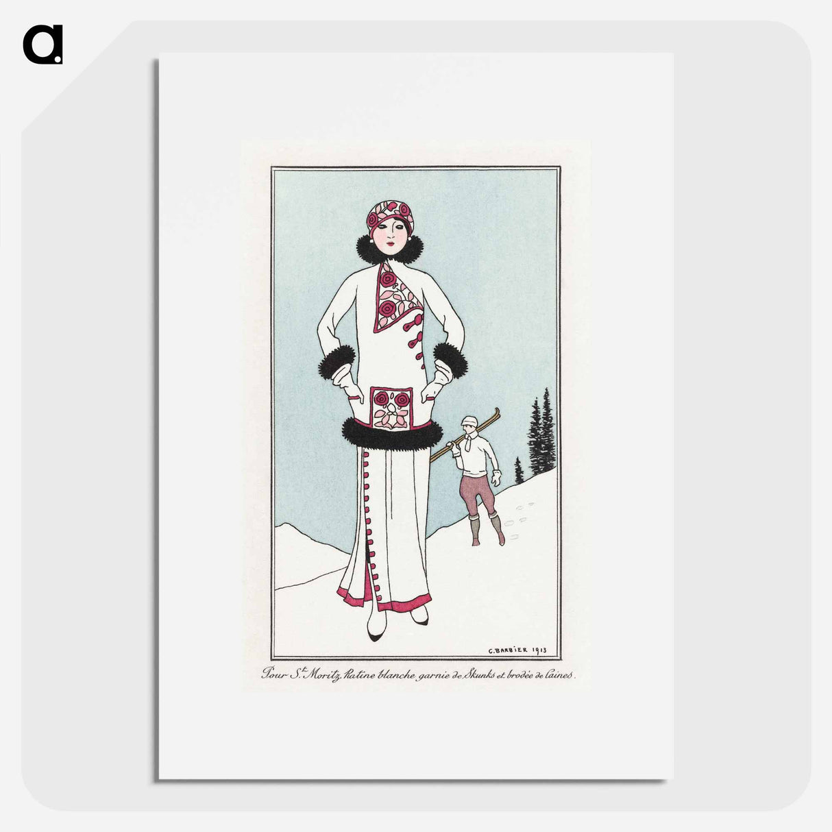 Costumes Parisiens, No. 51: Pour St. Moritz - Georges Barbier Poster.