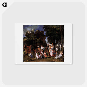 アートポストカード-The Feast of the Gods - ジョヴァンニ ベッリーニ Postcard.
