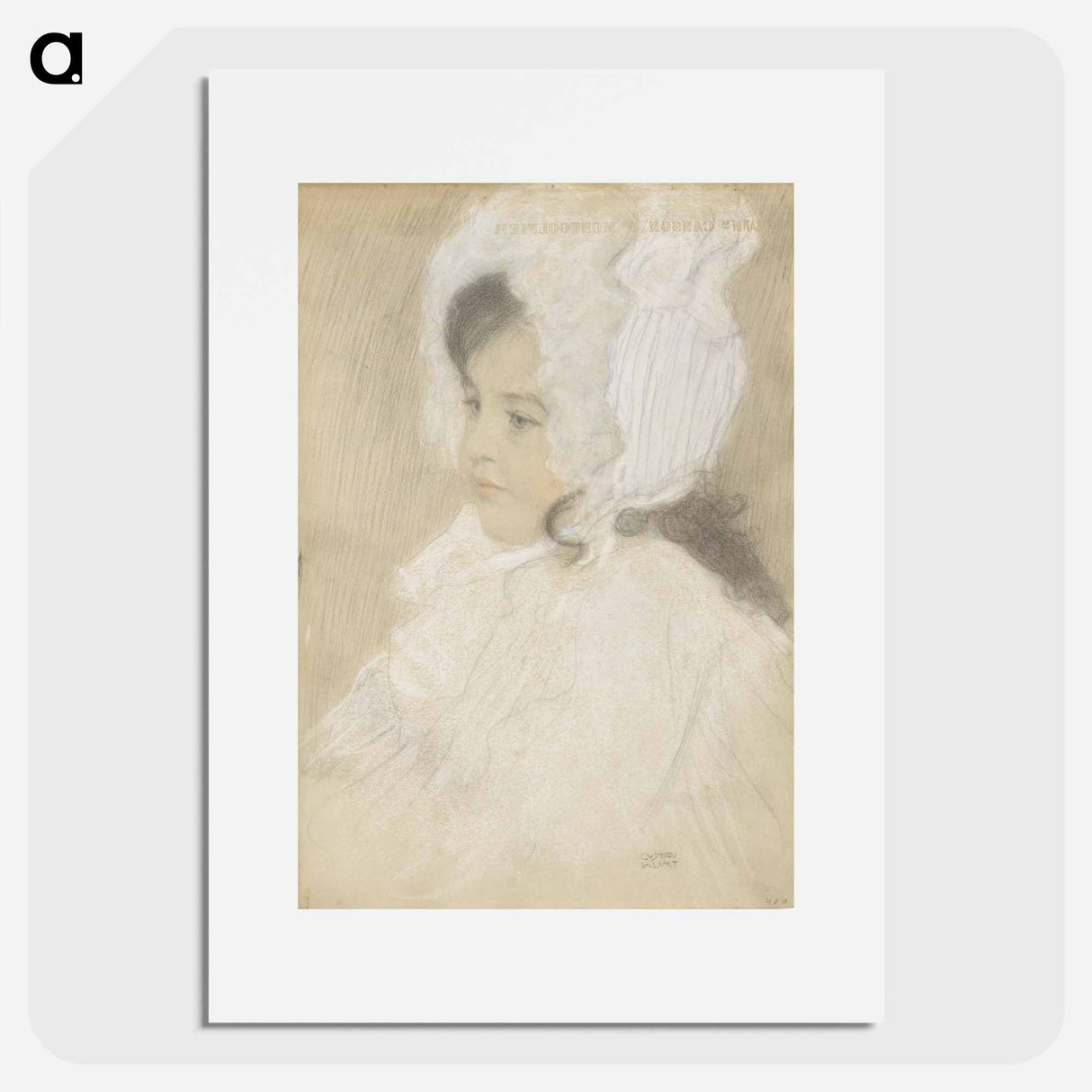 Portrait of a child (Marie Moll) - Gustav Klimt Poster.